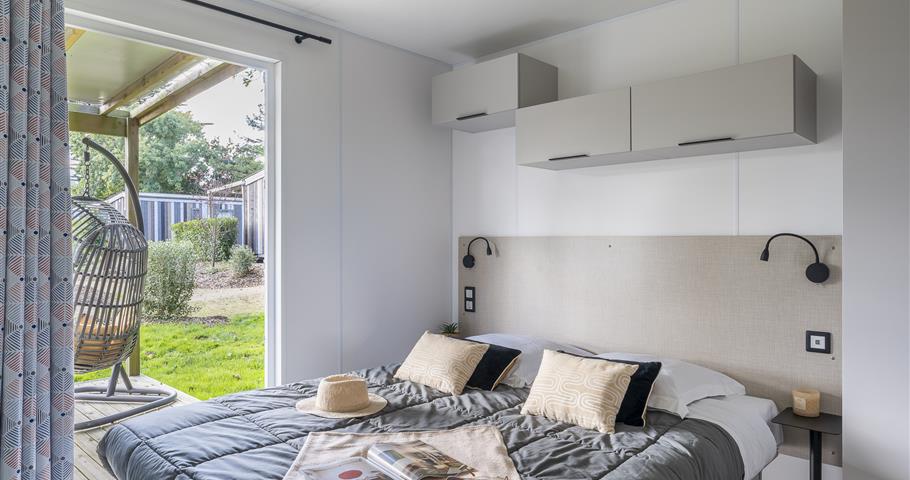 Cabane Perrosienne Premium  2ch 4p à Perros Guirec - Chambre parents